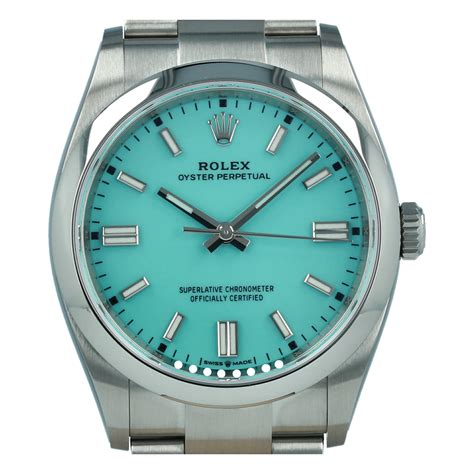 rolex oyster perpetual 36mm turquoise tiffany blue dial